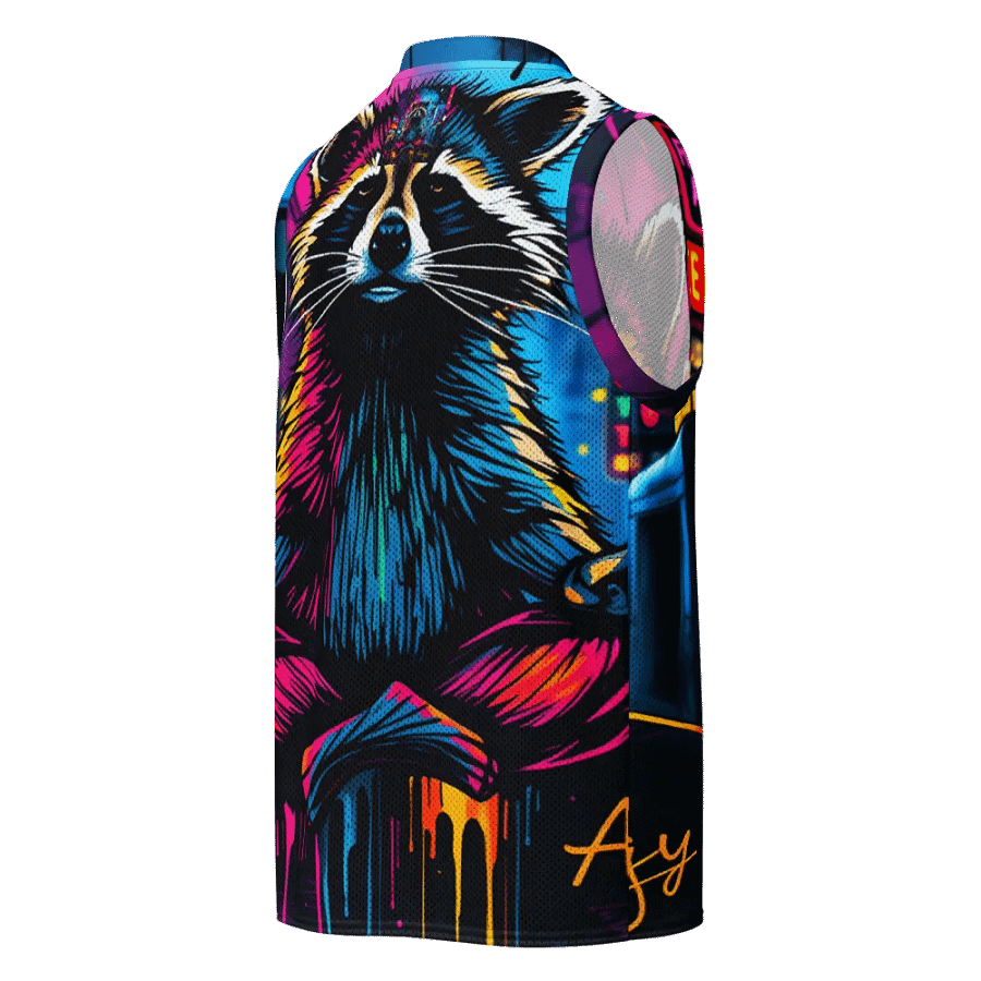 Zen Raccoon Jersey style tank top product image (2)