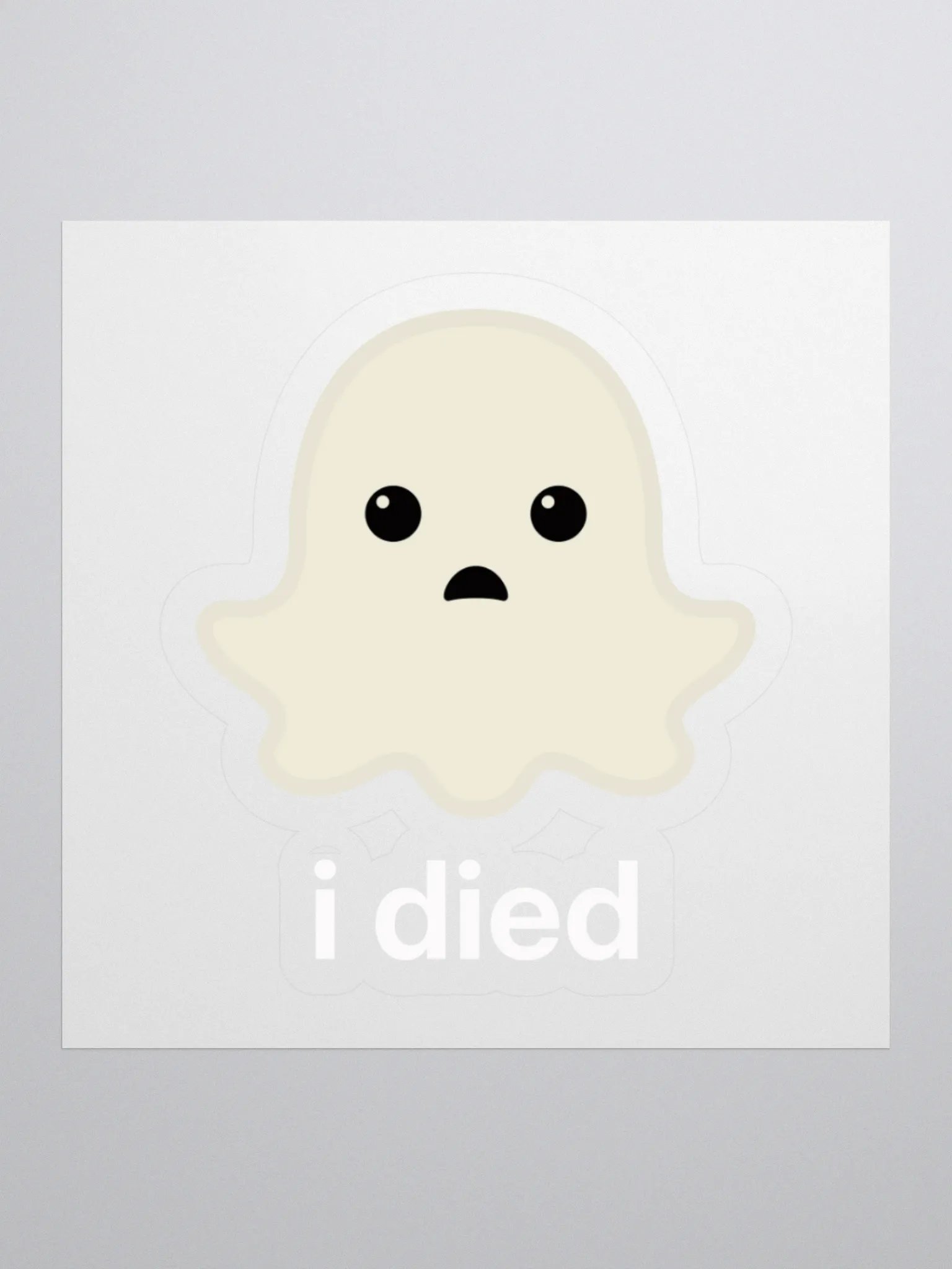 Sad Ghost Sticker - For Dark Background product image (2)