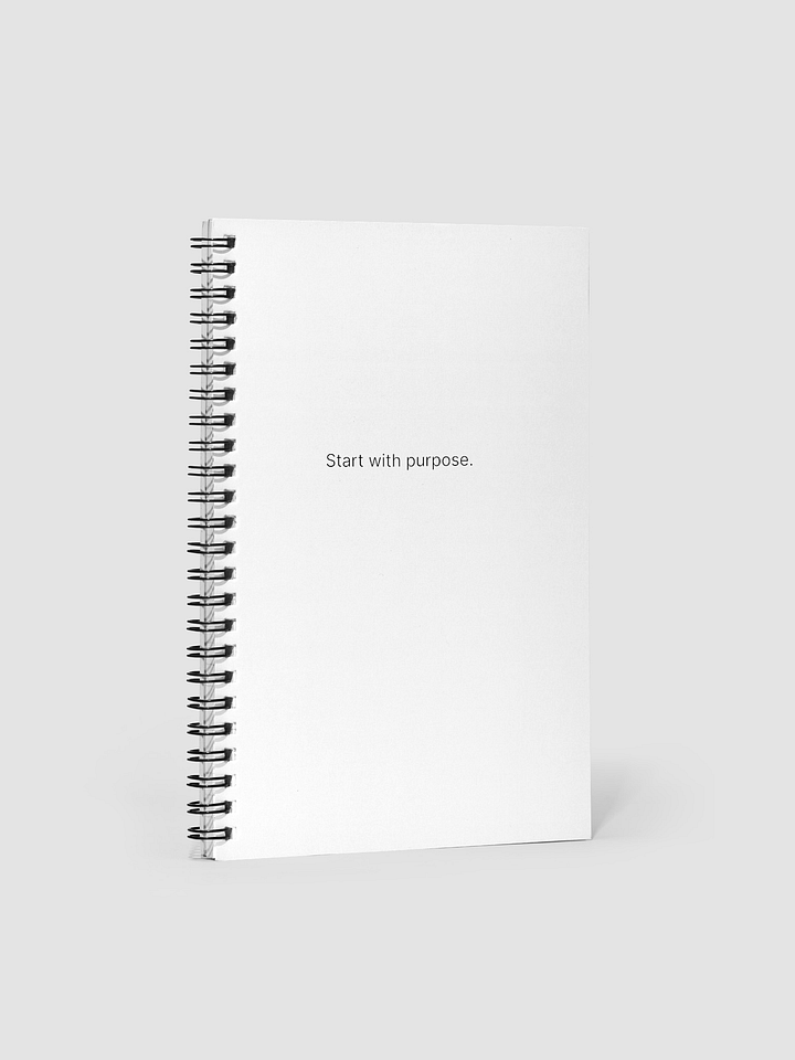 Blank Canvas Spiral Notebook - Start with purpose. product image (1)