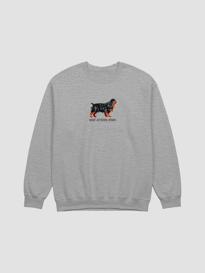 Short Attention Spaniel Sweatshirt (Embroidered) of an English Toy Spaniel(Black & Tan) product image (10)