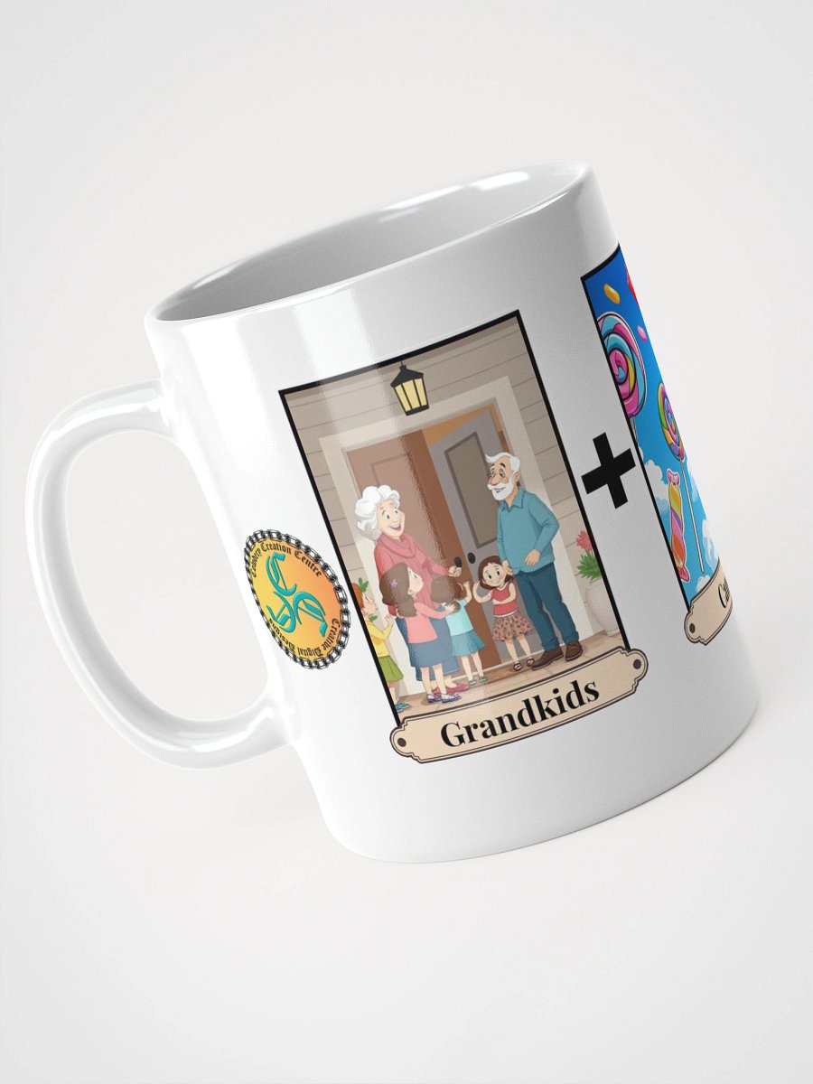 Grandkids + Candy = Sweet Revenge (Both) Glossy White Mug product image (3)