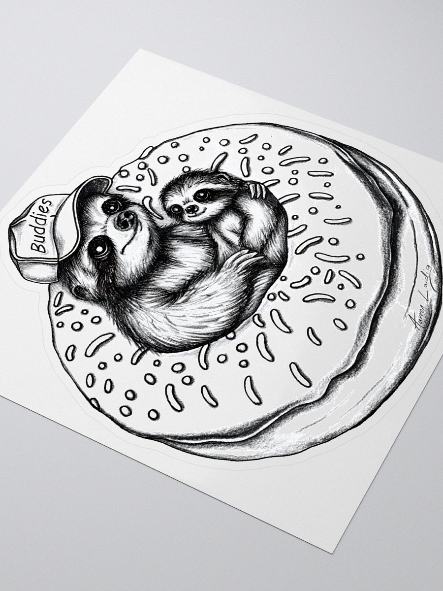 Donut Buddies Sloths Vinyl Sticker product image (3)