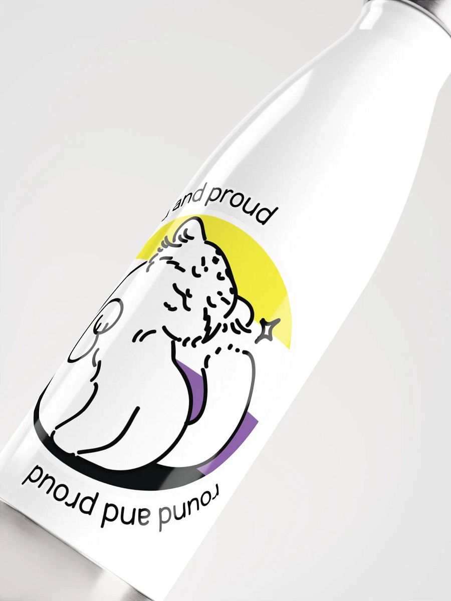Round and Proud Manul Pride Nonbinary Version - Bottle product image (5)