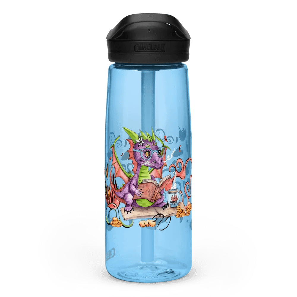 Learning to Breathe Fire 22 oz Straw Bottle Blue product image (1)