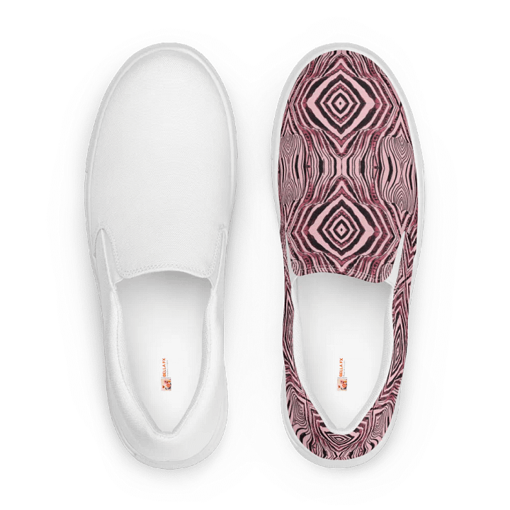 Zebra Collection in Pink Rose -Women's Slip-On Canvas Shoes product image (2)