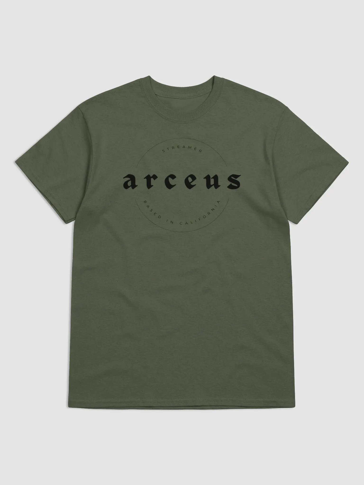 arc logo army green heavy tee product image (1)