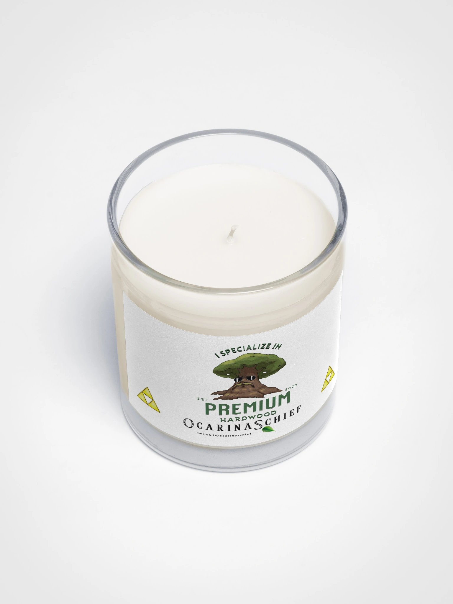 Premium Hardwood Soy Wax Candle In A Clear Glass Jar product image (3)