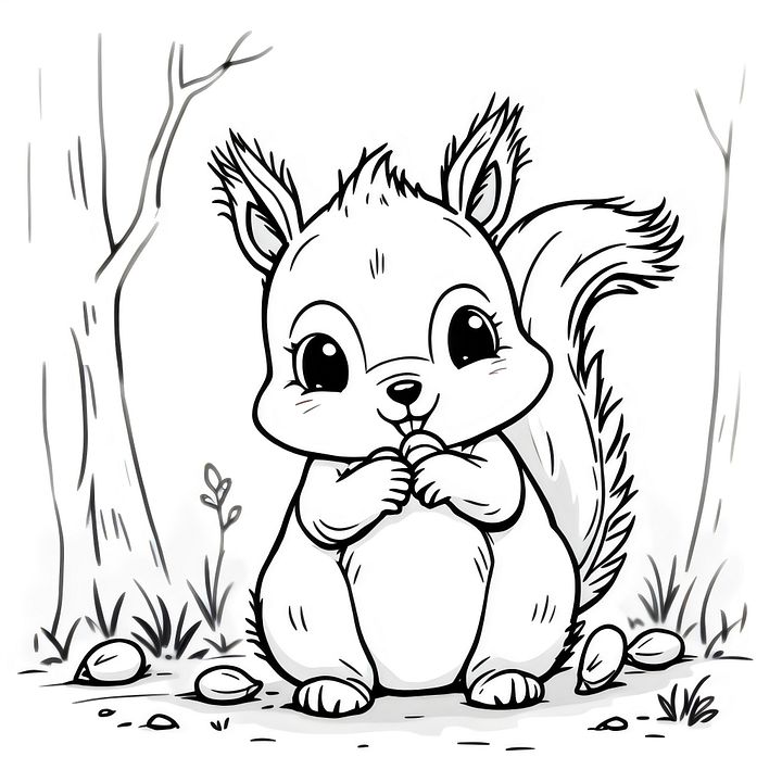 18 Free Squirrels Coloring Page Digital Art - Fun and Creative Designs for All Ages product image (2)