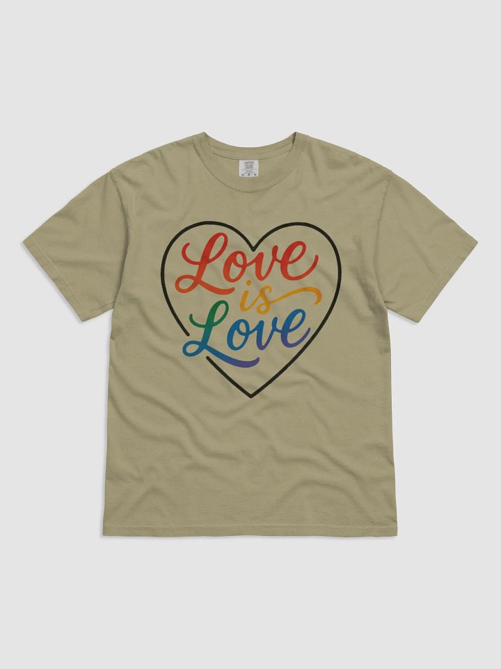 Love is Love Pride T-Shirt | LGBTQ+ Rainbow Heart Design | Equality Tee product image (1)