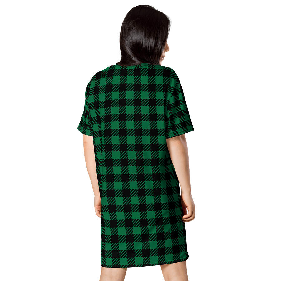 Chic Checkered Vibes T-Shirt Dress product image (2)