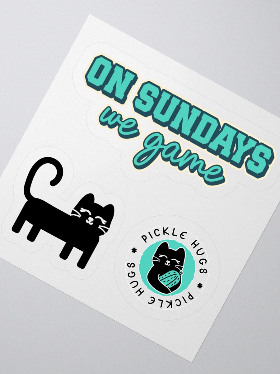 On Sundays We Game Sticker Sheet product image (1)