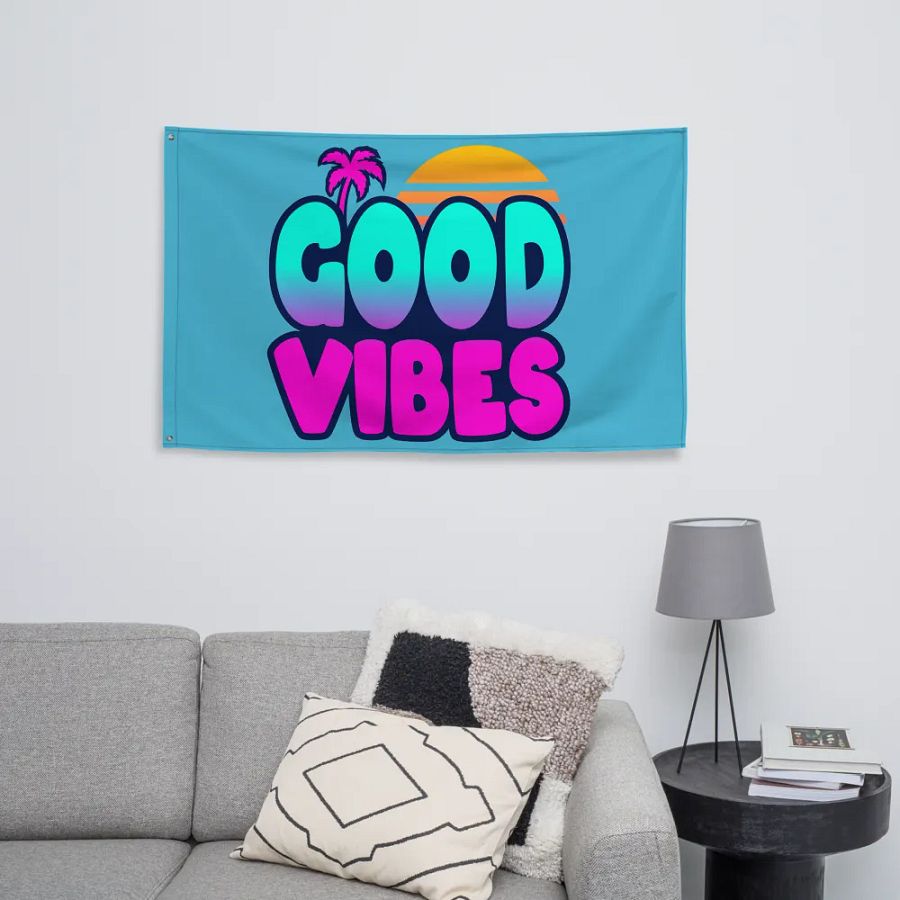 GOOD VIBES FLAG (BLUE) product image (8)