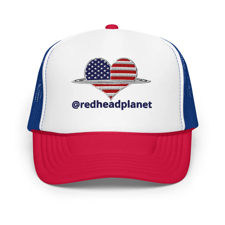 Stars & Stripes Redhead Planet Logo Foam Trucker Hat product image (1)