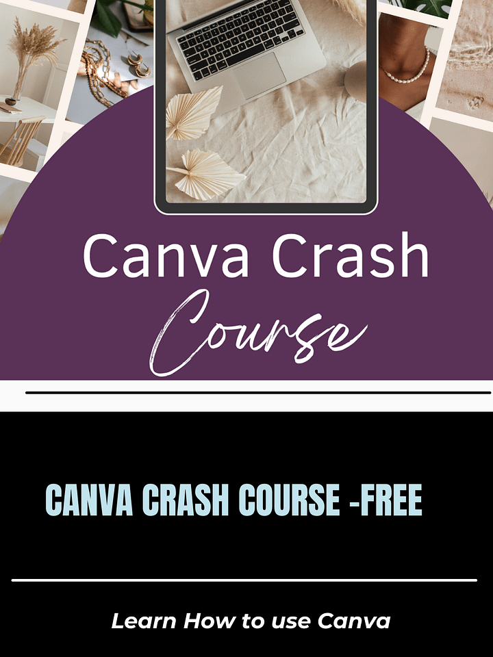 FREE Download- CANVA CRASH COURSE-BIGINNER'S FRIENDLY product image (1)