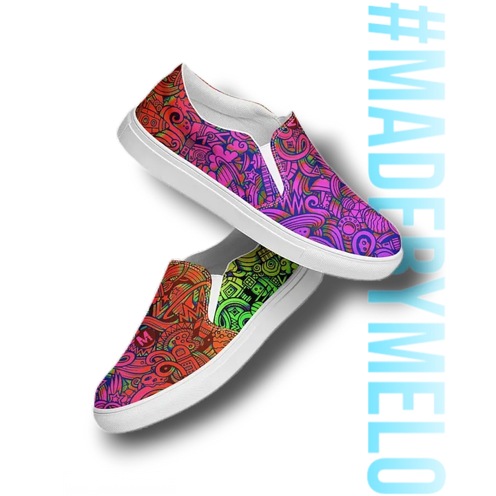 Rainbow Space Scribble - Women’s Slip-ons | #MadeByMELO product image (1)