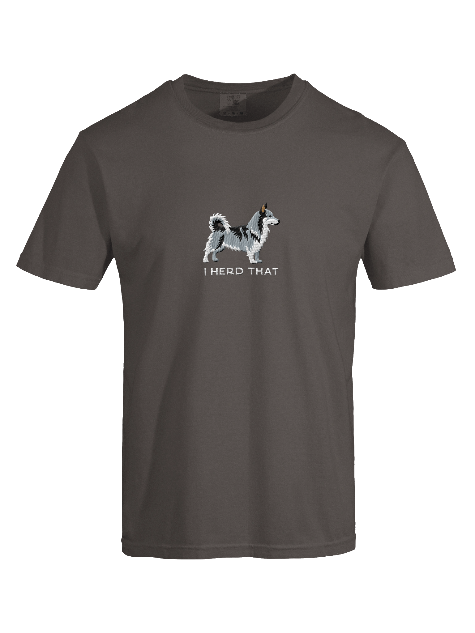 I Herd That T-Shirt(Embroidered) of a Swedish Vallhund(Gray) product image (42)