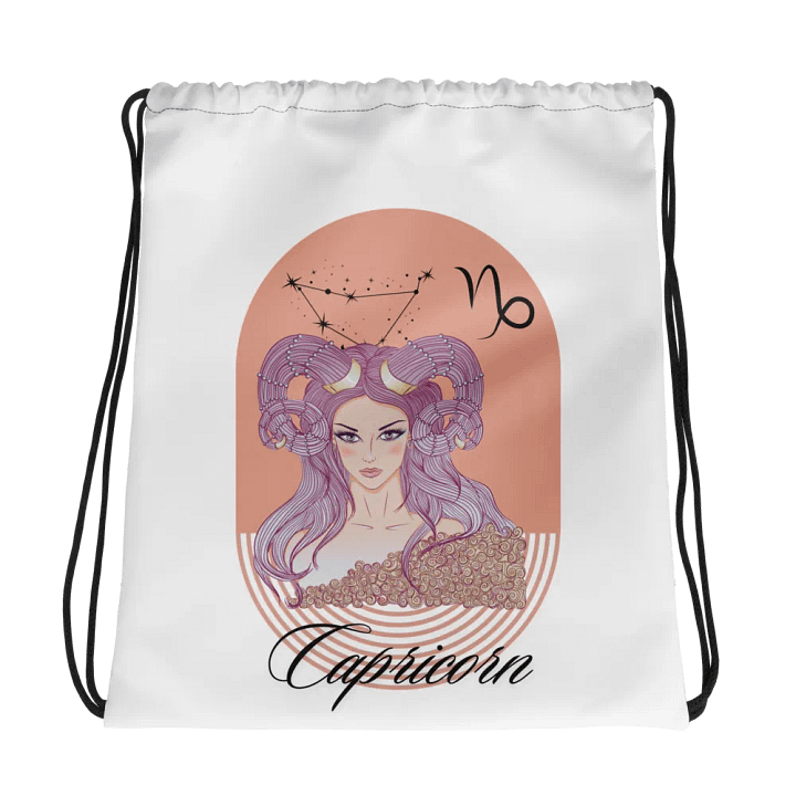 Reach for the Stars: Adorable Horoscope Drawstring Bag - Capricorn product image (2)