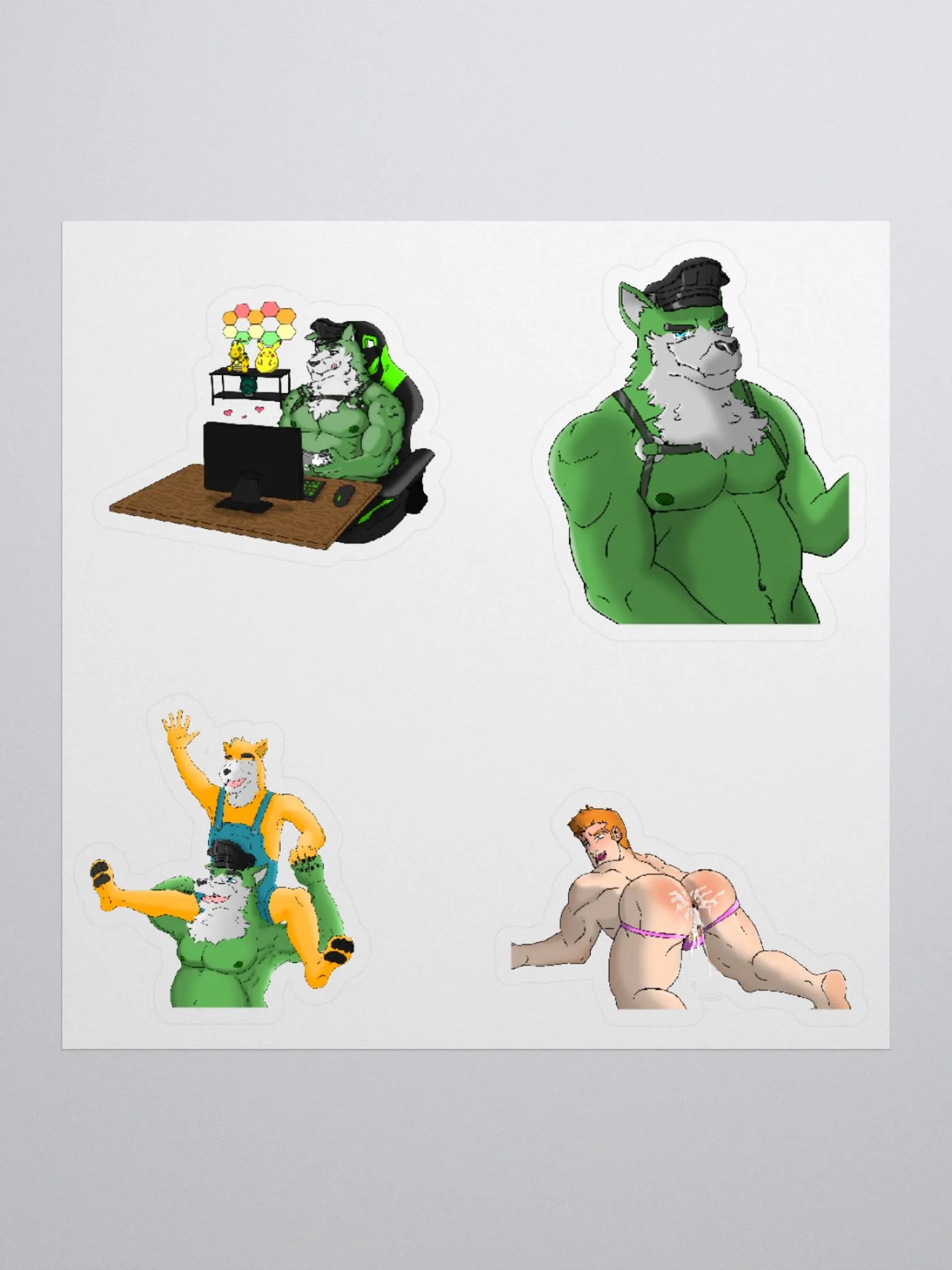GaymerWolfDad Premiere Collection Artwork Sticker Set (NSFW) product image (1)