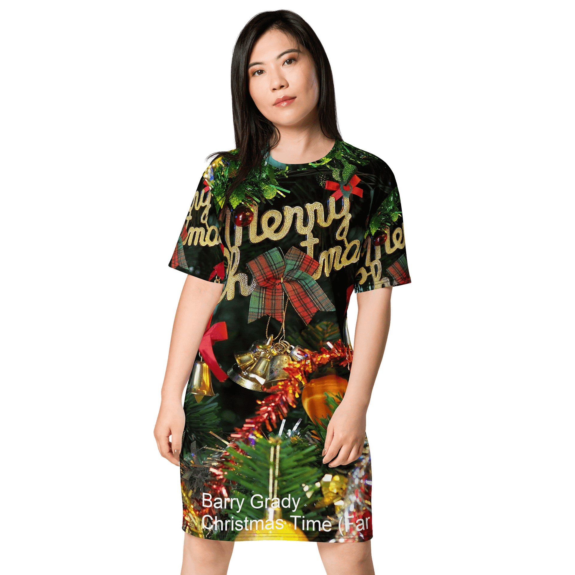 'Christmas Time (Far and Near)' All-Over T-Shirt Dress product image (1)