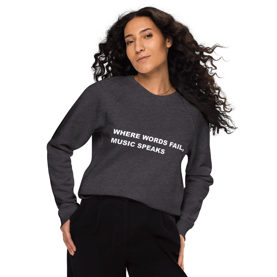 MUSIC SPEAKS TEE IN CHARCOAL product image (10)
