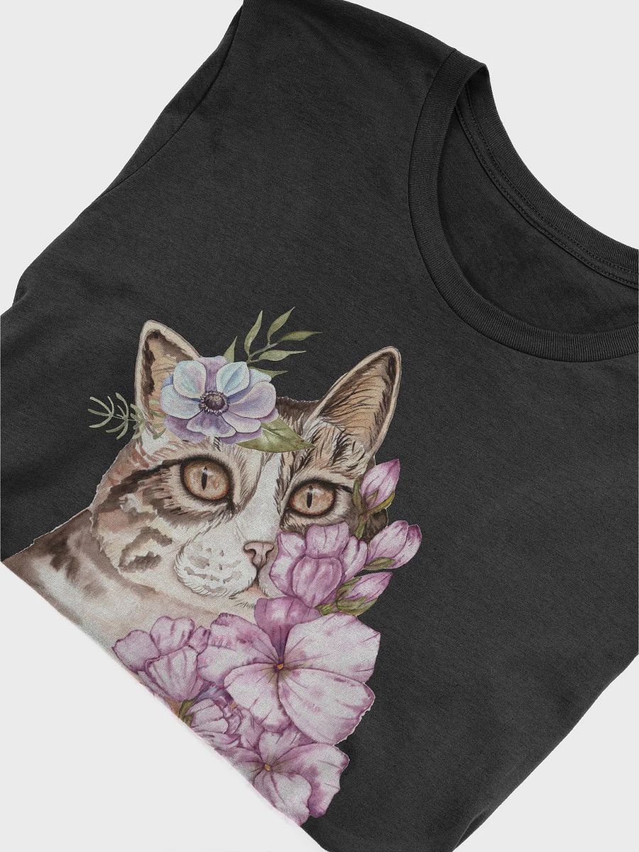 Cat and Flower Watercolor Art T-Shirt product image (25)