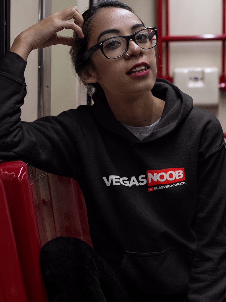 VEGAS NOOB Logo Black Hoodie product image (1)