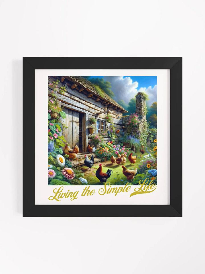 Living the Simple Life Framed Square Poster | Serene Living | Tranquil Life | Simple Joys Wall Art | Peace and Simplicity Decor | Serenity in Simplicity | Calming Wall Decor | Live Simply, Live Fully product image (1)