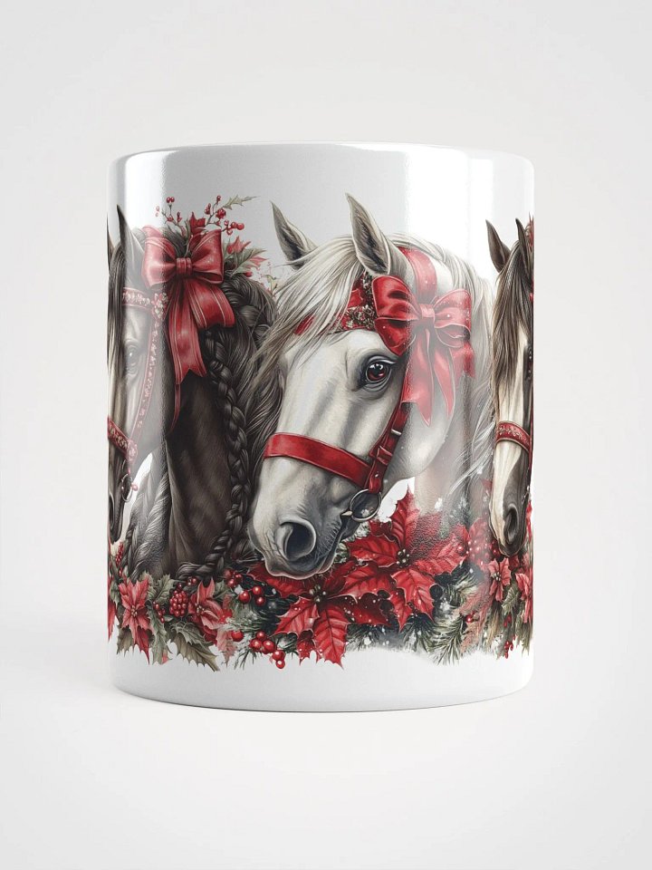 Holiday Horses White Glossy Mug product image (1)