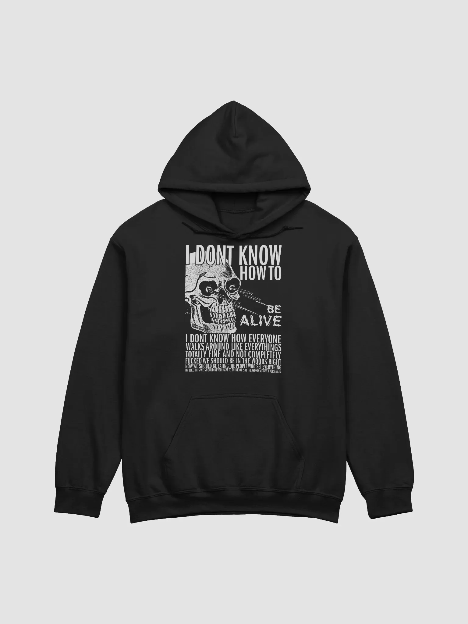 I DONT KNOW HOW TO BE ALLIVE HOODY product image (1)