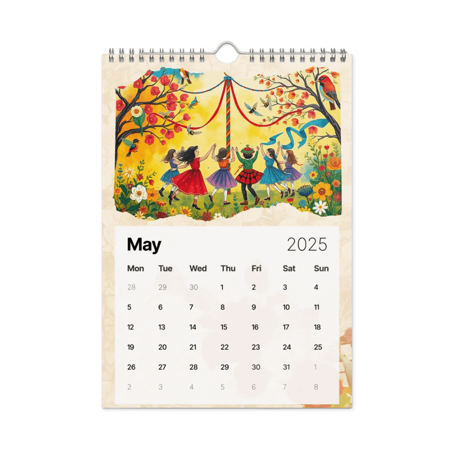 FOLK ART WALL CALENDAR 2025 product image (10)