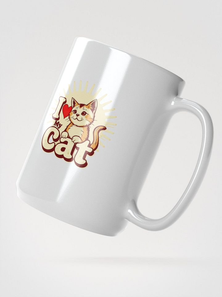 Cat White Glossy Mug product image (2)