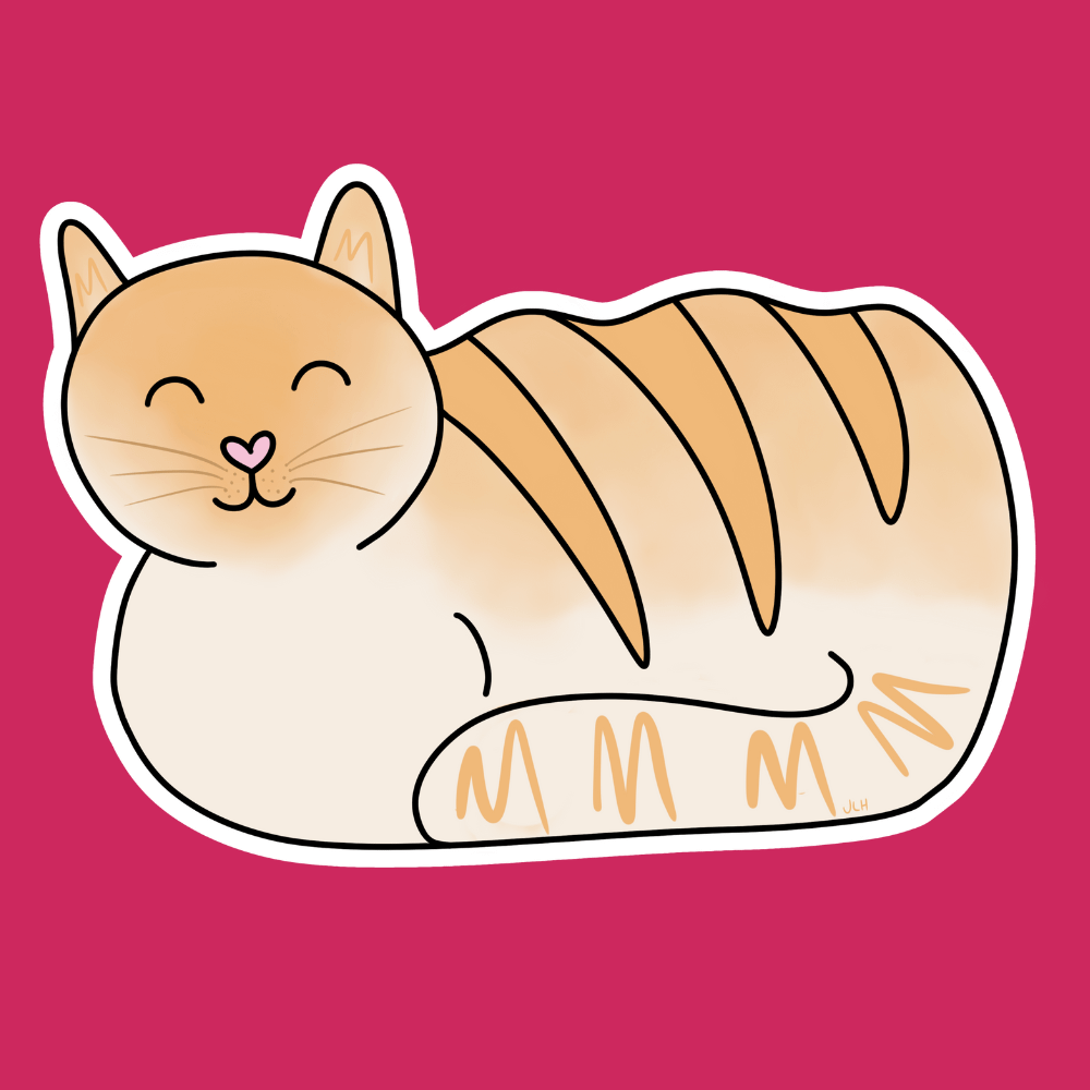 Cat Loaf Sticker - Flamepoint Siamese product image (2)