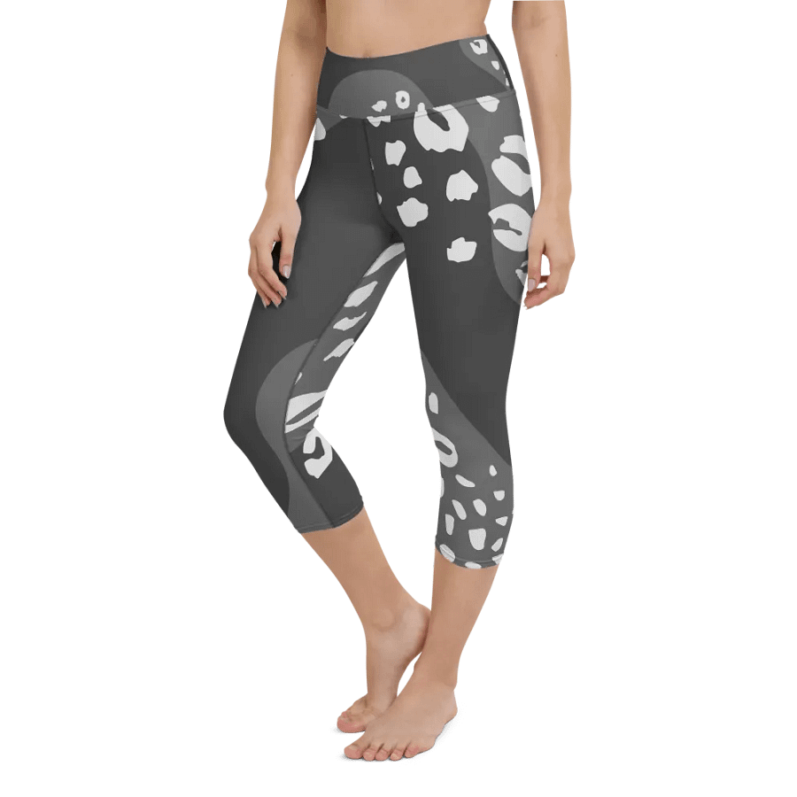 Grey Leopard Yoga Capri Leggings product image (6)