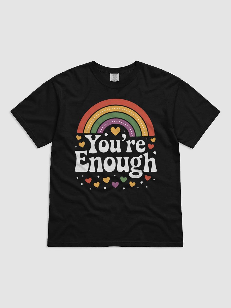 You're Enough Retro Rainbow Pride Heavyweight Tee product image (2)