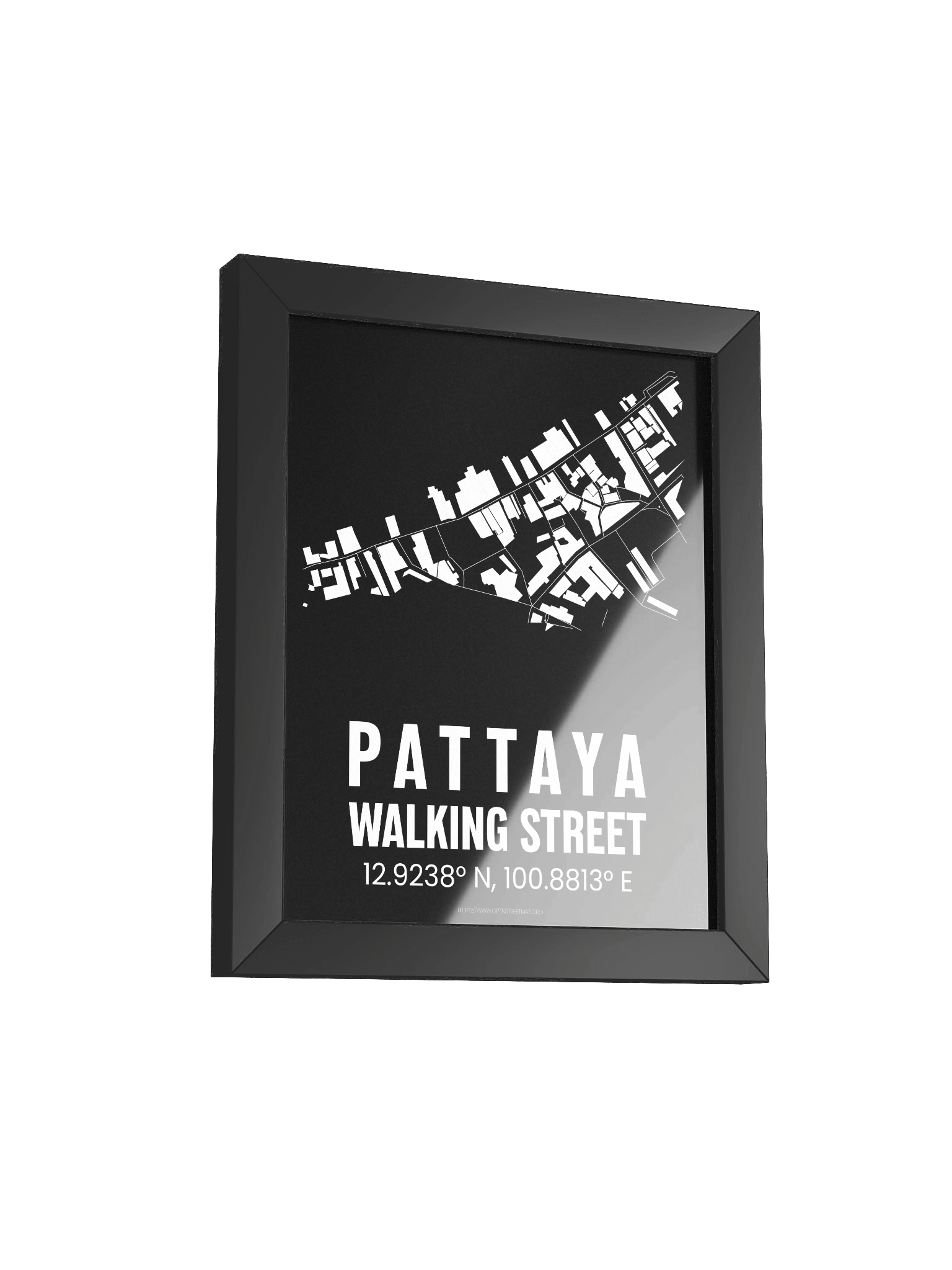 Pattaya Walking Street Map Black product image (2)