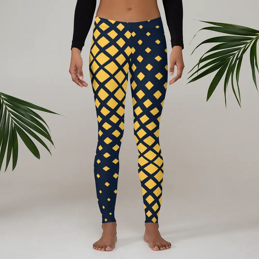 Golden Grid All-Over Leggings product image (3)