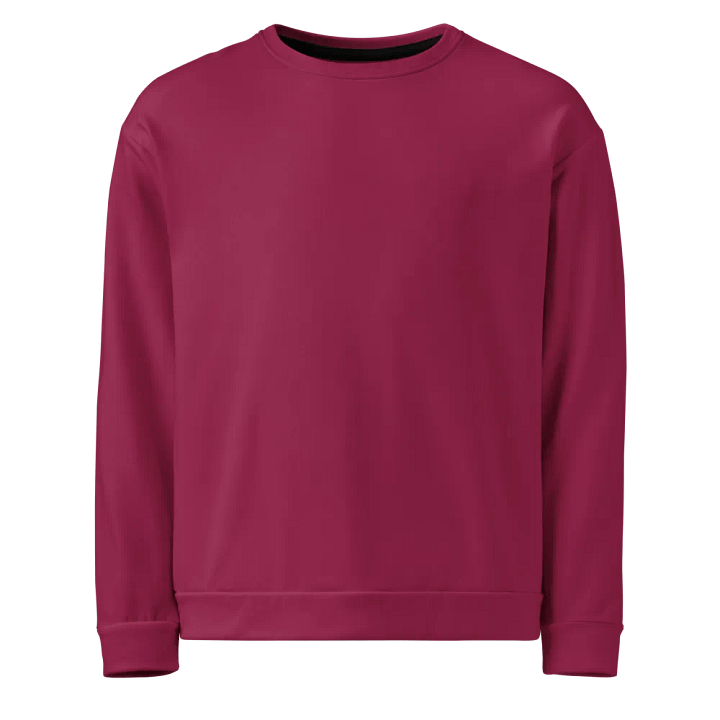 Plain Dark Red True Summer Unisex Recycled Polyester Heavyweight Premium Sweatshirt by Treasure Pie product image (1)