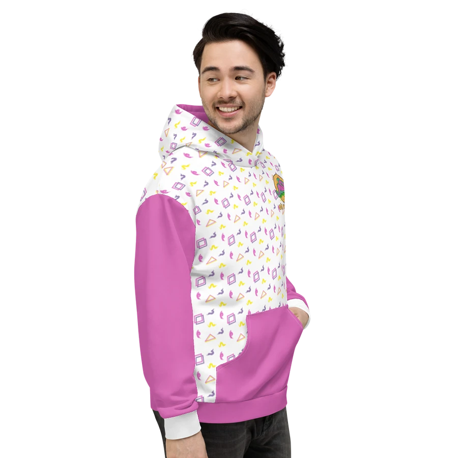Oh Worm pink & white eco hoodie product image (8)