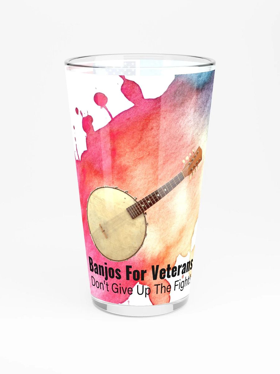 Banjos For Veterans (B4V) Artwork Shaker Pint Glass 16 oz product image (3)