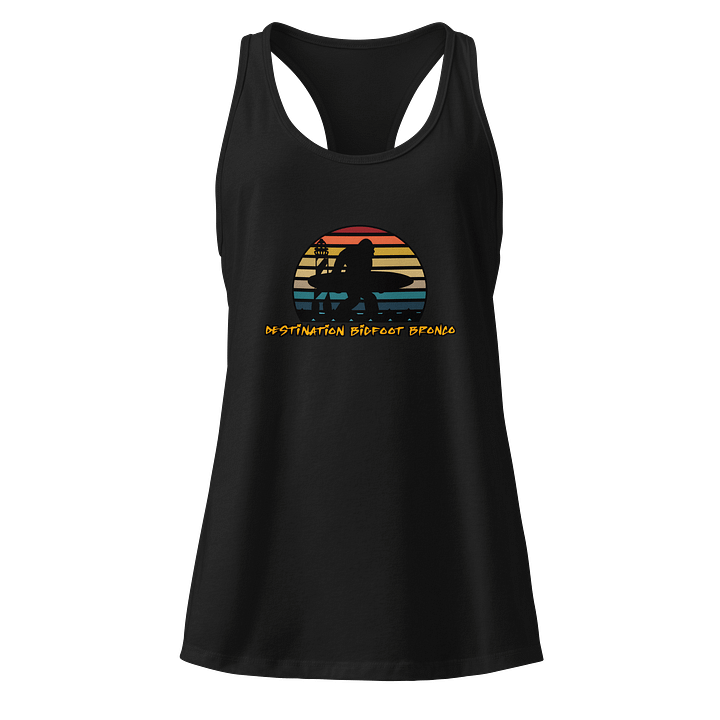 Destination Bigfoot Bronco Classic Logo Next Level Women's Racerback Tank Top (Multi Color Options) product image (1)
