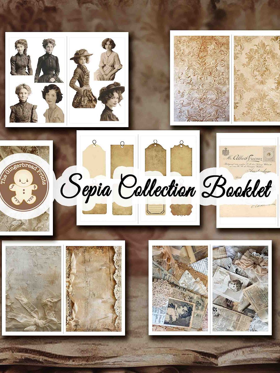 100+ Sepia images booklet digital download product image (6)