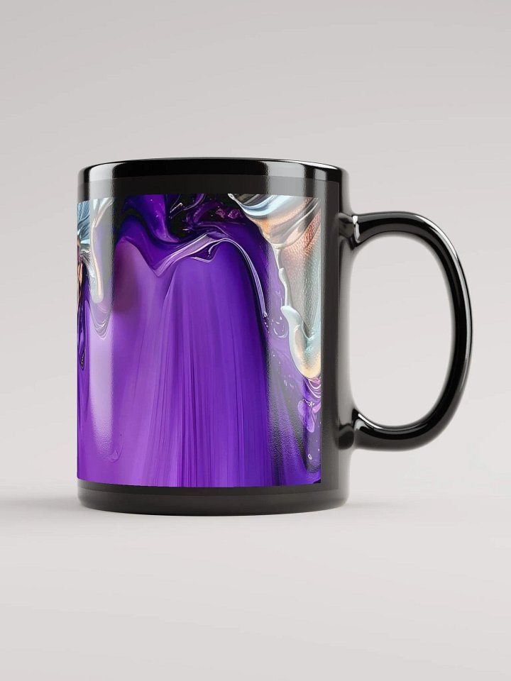 Purple & Melted Metallic Painted Black Glossy Mug product image (2)