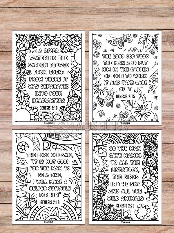 Printable Christian Colouring Book For Women - Colour Our Origins: GENESIS product image (7)