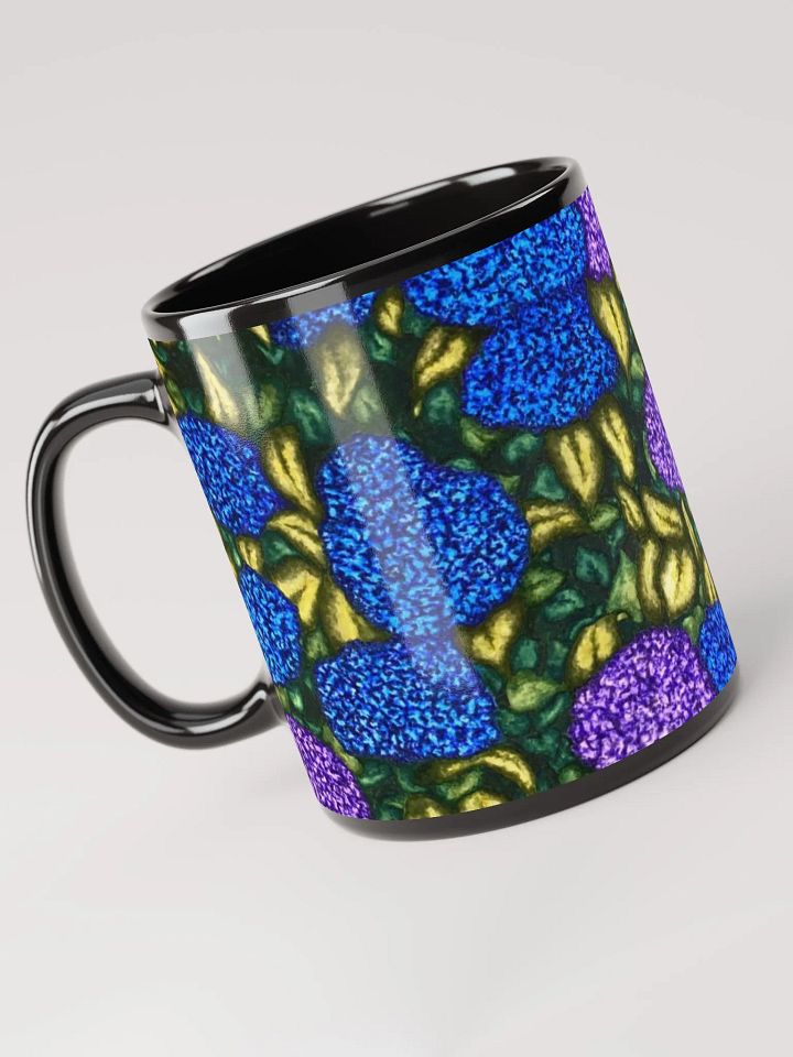HYDRANGEAS black glossy mug product image (1)