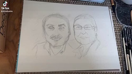 Painting my parents. ❤️ #acrylicpainting #acrylicpaintings #painting #oldfashionedart #traditional_art #traditionalart #artis...