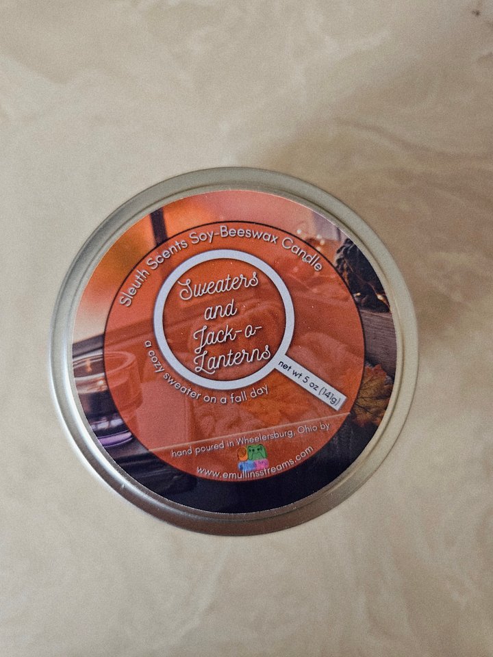 Sweaters and Jack-o-Lanterns Candle (LIMITED EDITION) product image (1)