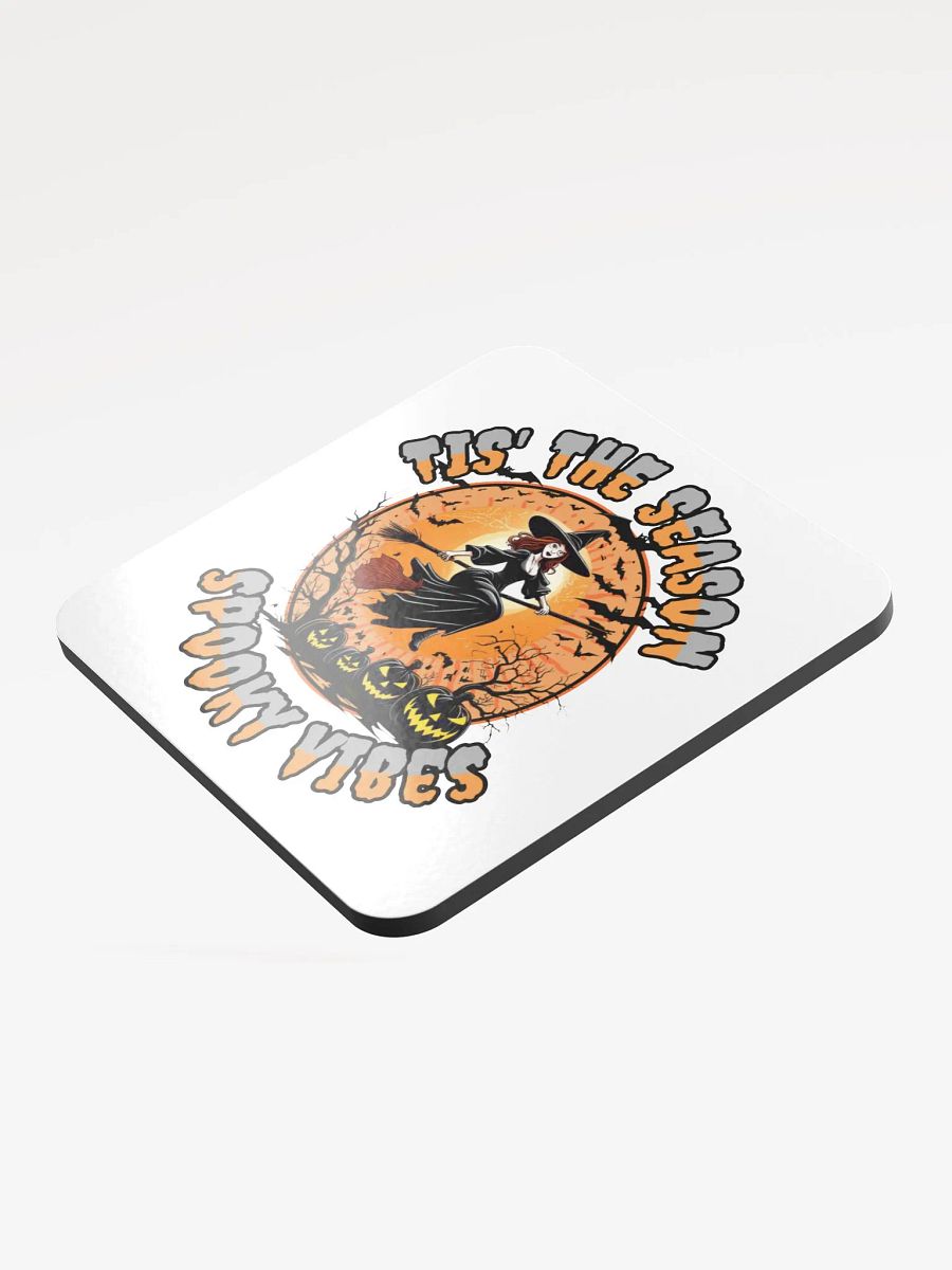 Tis The Season Spooky Vibes Glossed Cork Coaster product image (3)