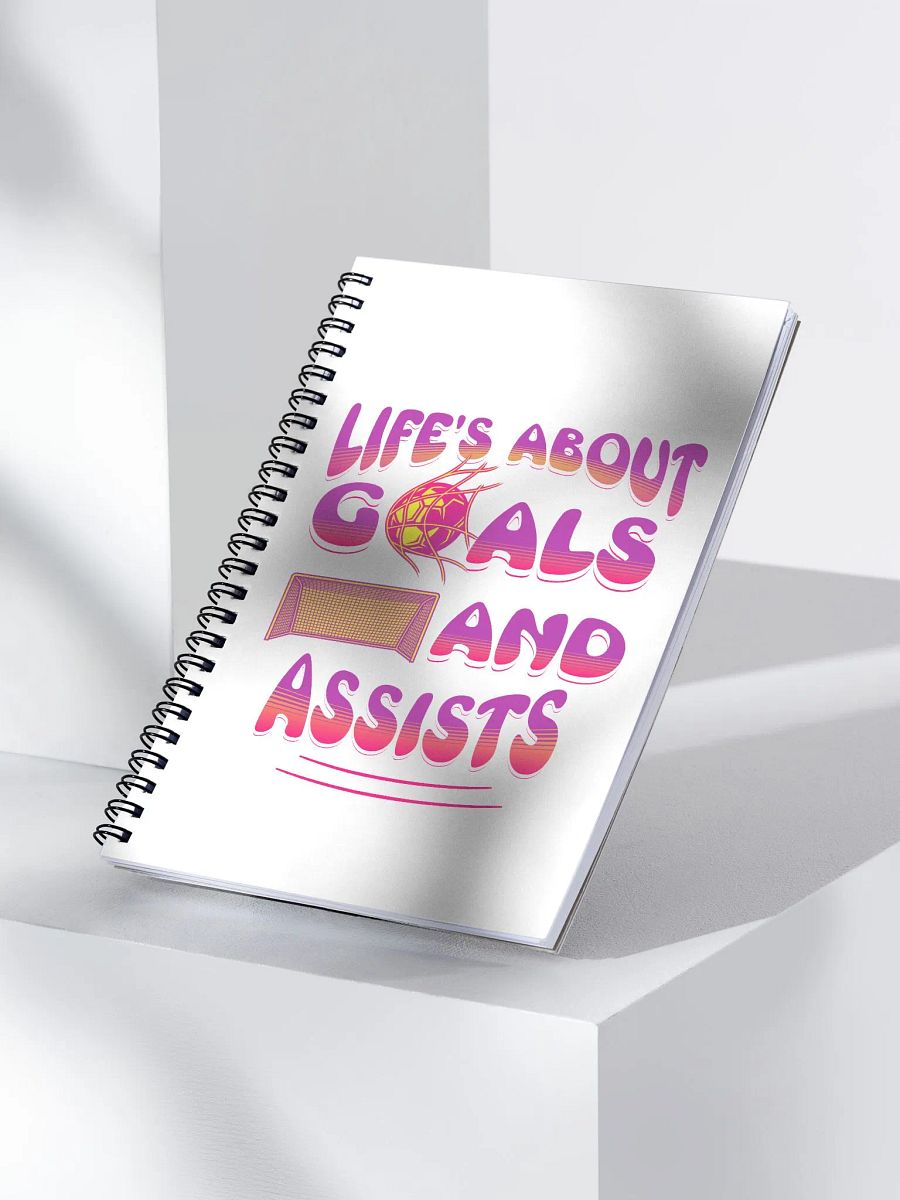 Lifes About Goals And Assists Soccer Spiral Notebook product image (3)