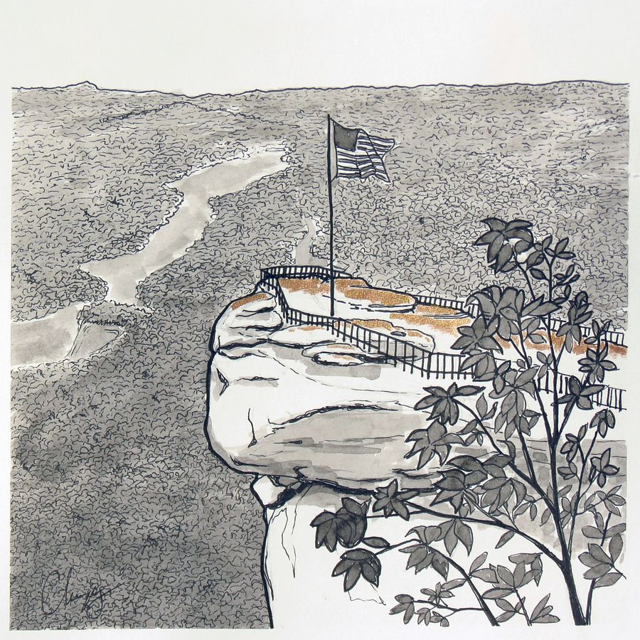 Chimney Rock - Original Drawing product image (2)