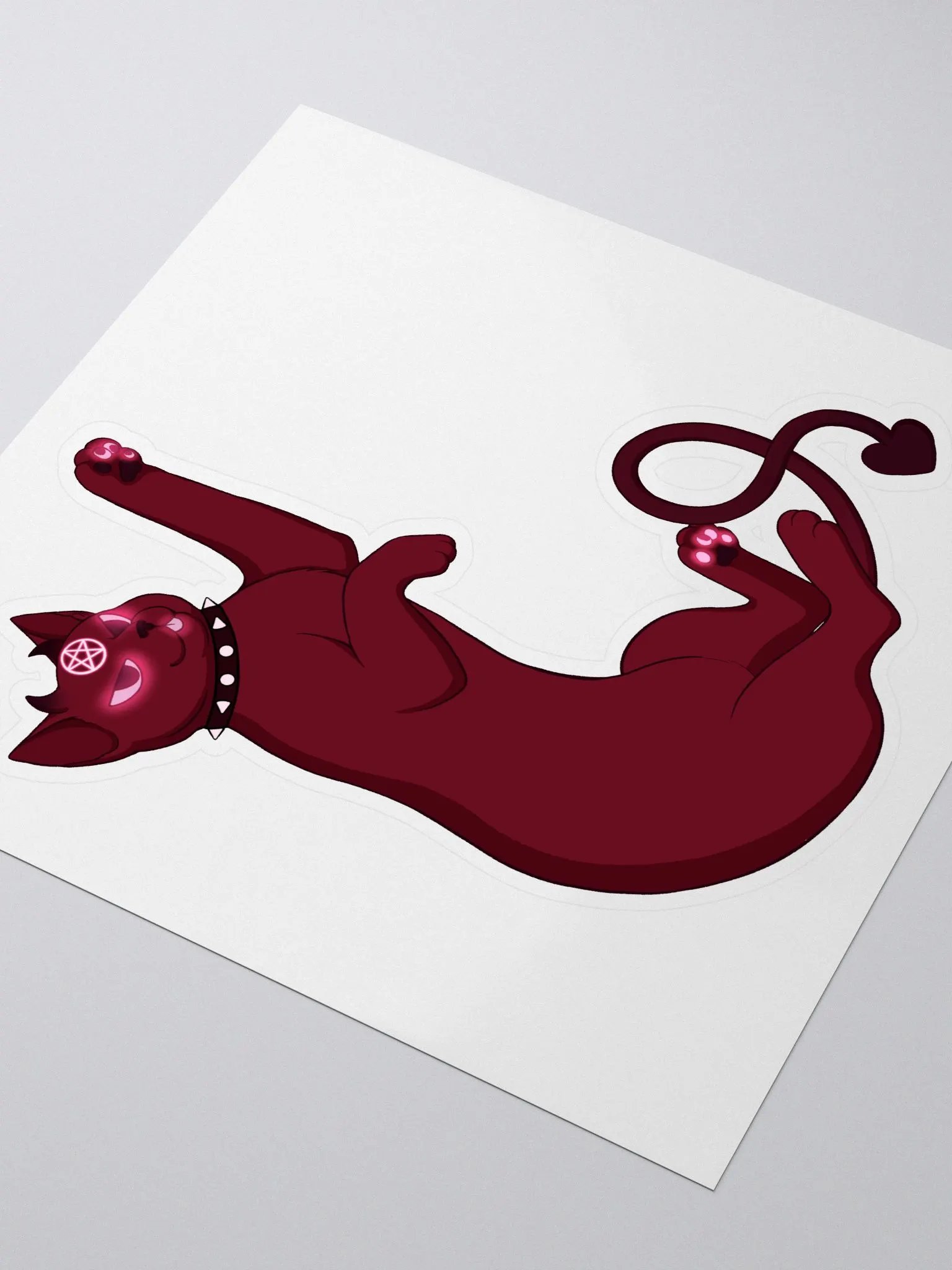 Bowtie Demon Cat Sticker product image (3)